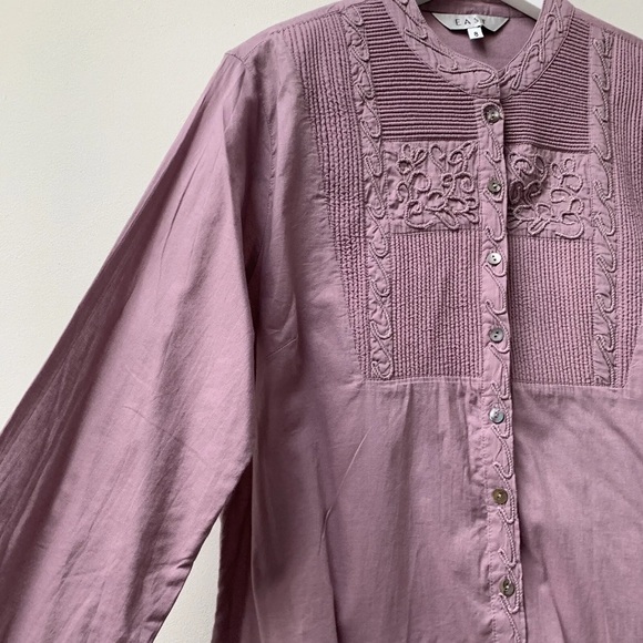 East pure cotton shirt size uk 8 long sleeves quilted - Picture 4 of 11